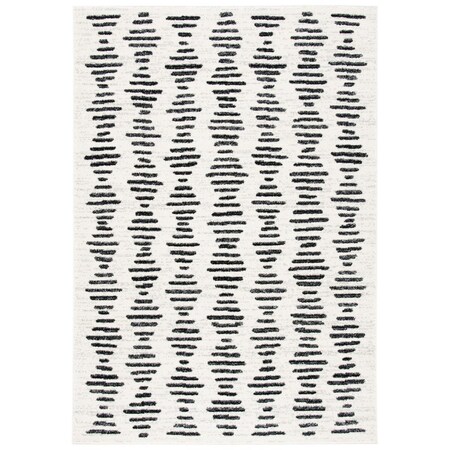 Safavieh 9 x 12 ft. Tulum Power Loomed Rectangle Area Rug Ivory & Black TUL644A-9